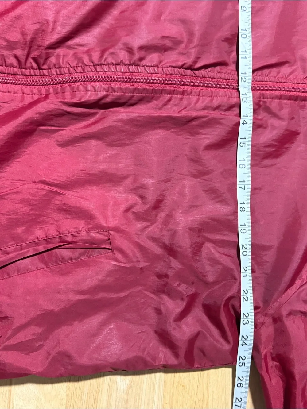 Totes Men’s Large Hooded Winter Jacket Red Full Zip Fleece Lined Coat